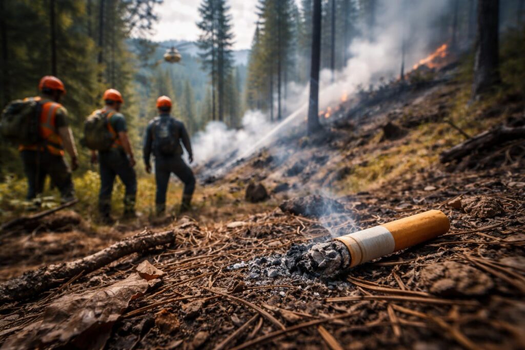 Zigaretten dürften Waldbrand ausgelöst haben