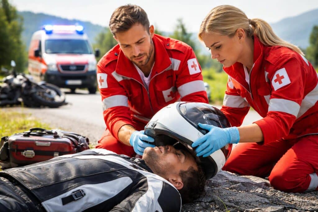 Mythos Helmabnahme: Was bei Motorradunfällen wirklich gilt