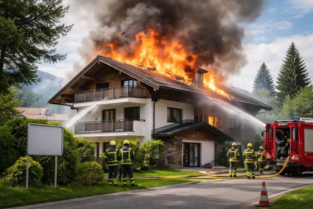 Wohnhausbrand in Drobollach