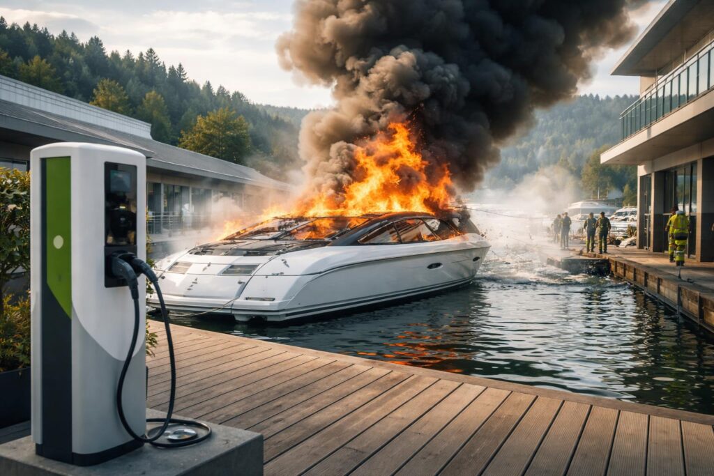 Am Wörthersee: Elektroboot fing auf Firmengelände Feuer
