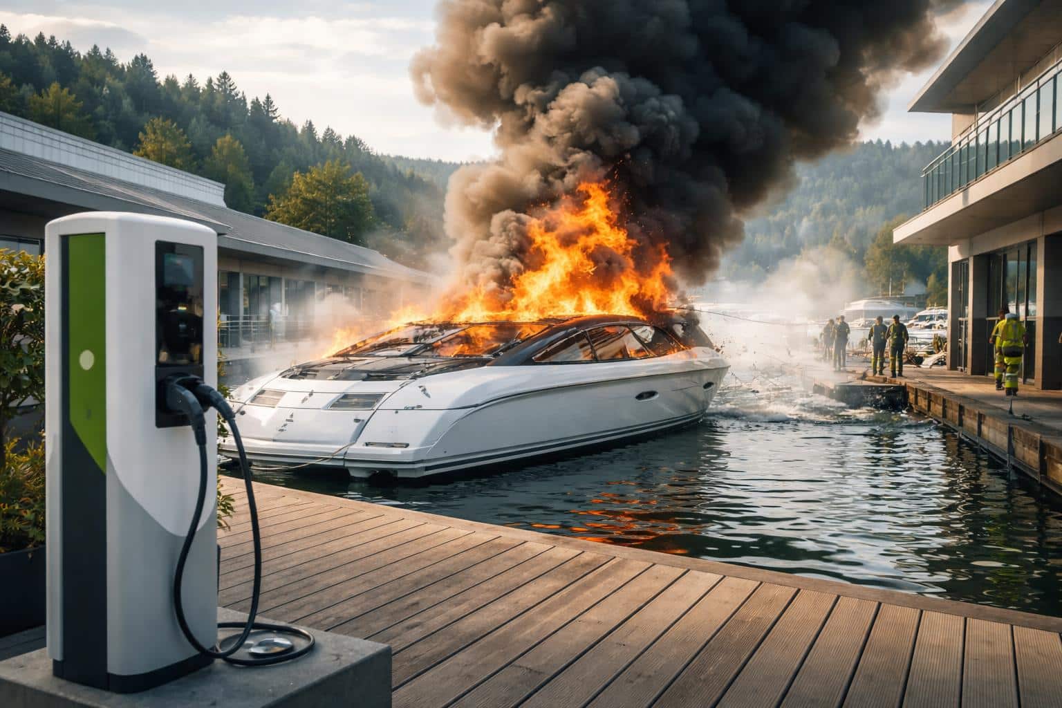 Am Wörthersee: Elektroboot fing auf Firmengelände Feuer