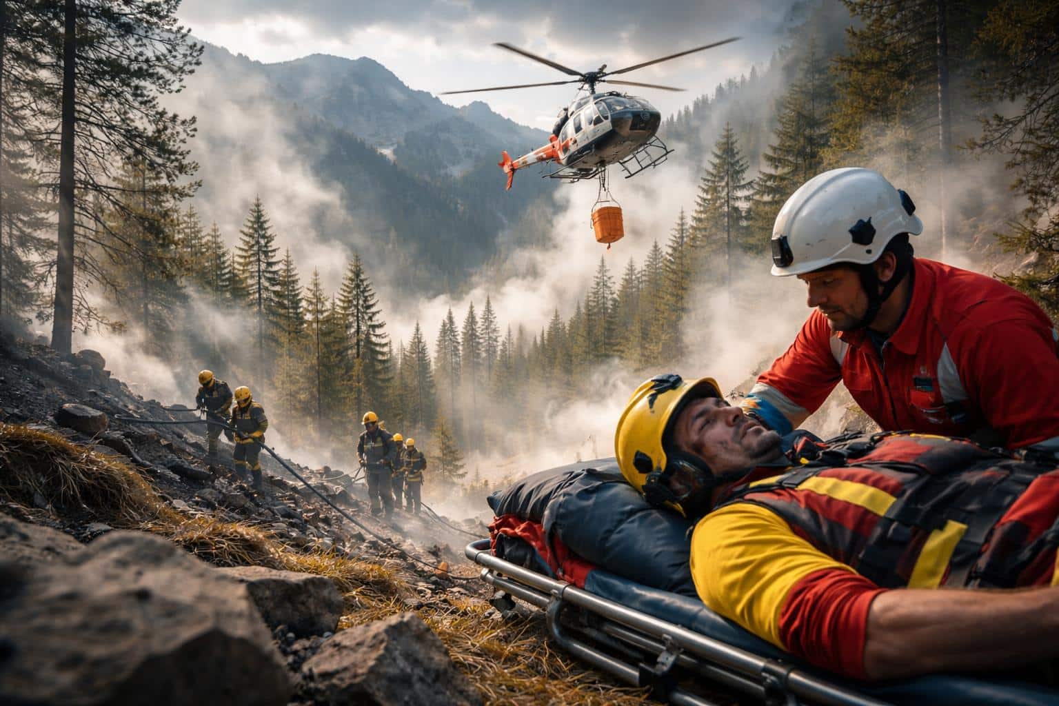 Steirischer Flughelfer bei Waldbrand im Lesachtal verletzt