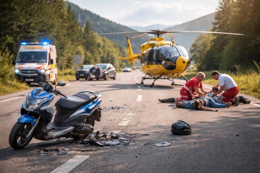 14-jähriger Mopedlenker schwer verletzt