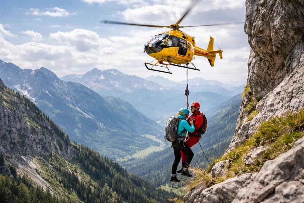 Taubergung wegen alpiner Notlage