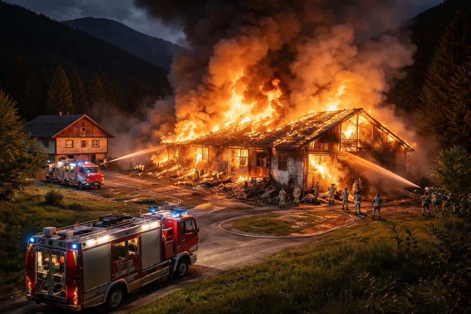 Brand eines Wirtschaftsgebäudes