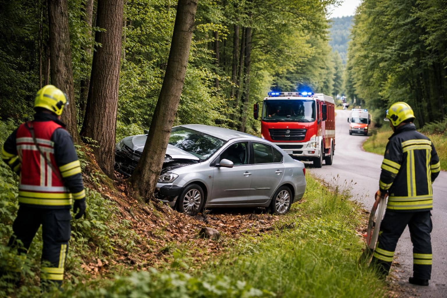 In Kärnten: Frau starb während Autofahrt: Erst Bäume stoppten den Pkw