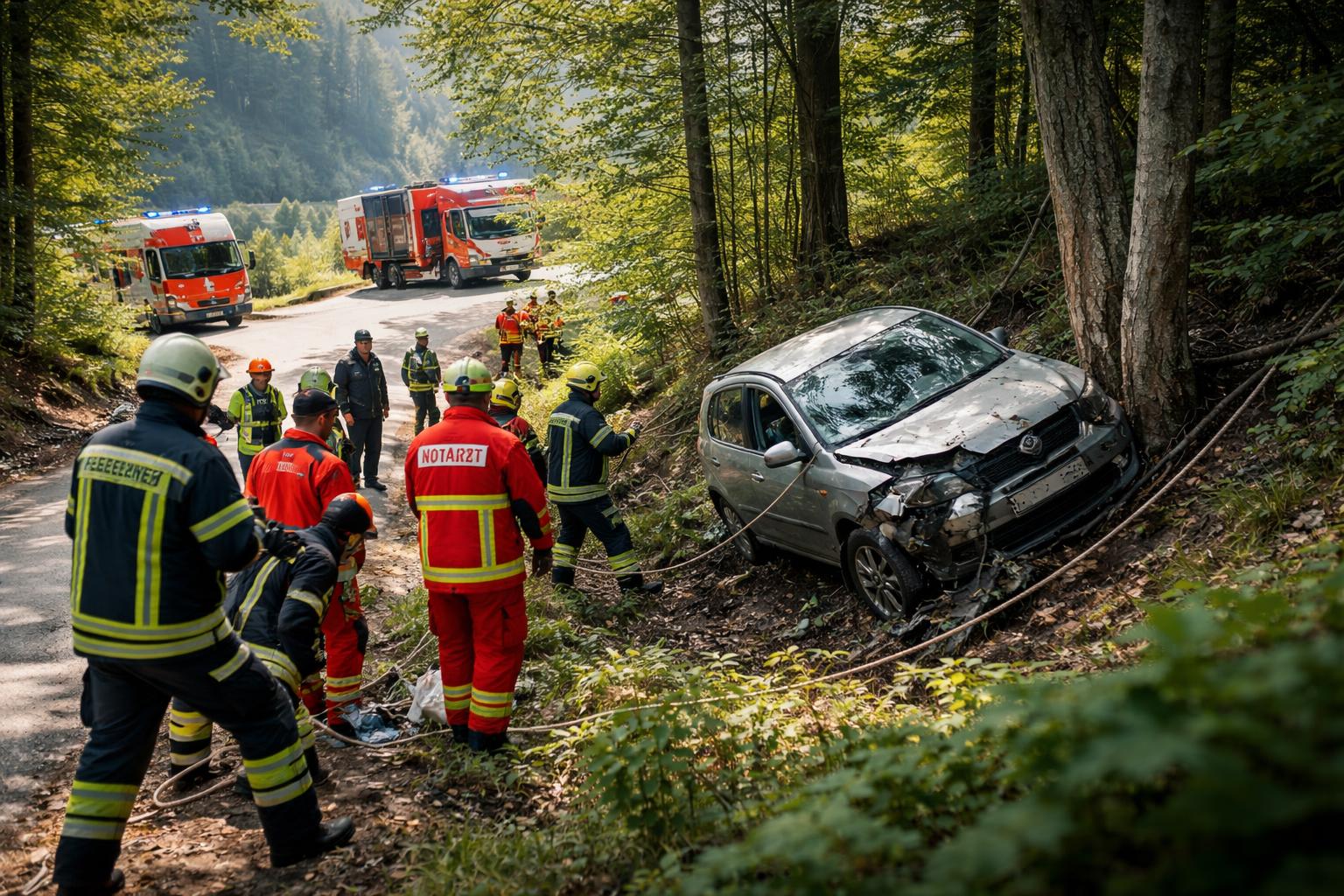 Verkehrsunfall nach medizinischem Notfall