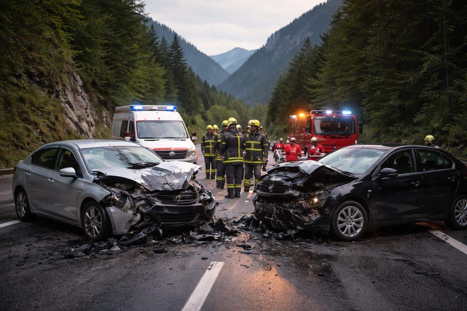 Frontalcrash auf Loiblpass Straße