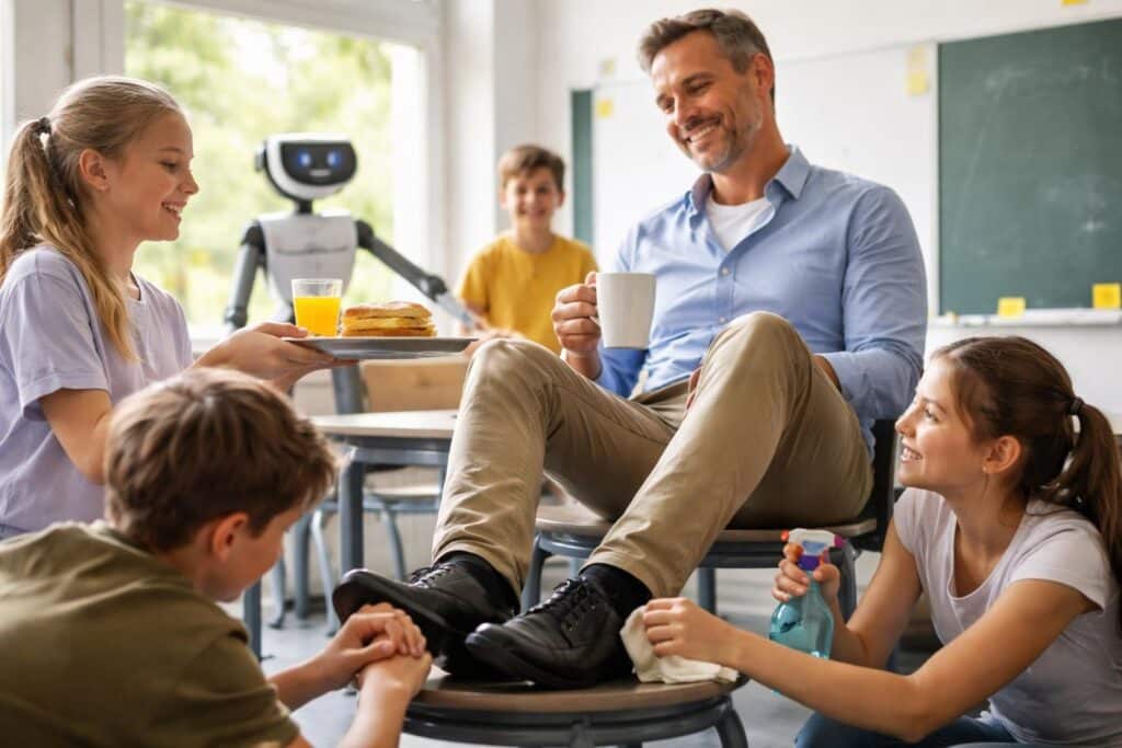 Warum Kärntner Schüler ihren Lehrer bedienen und seine Schuhe putzen