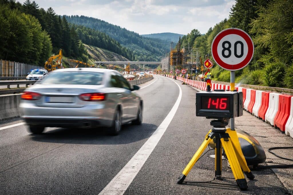 Mit 146 km/h durch Baustelle