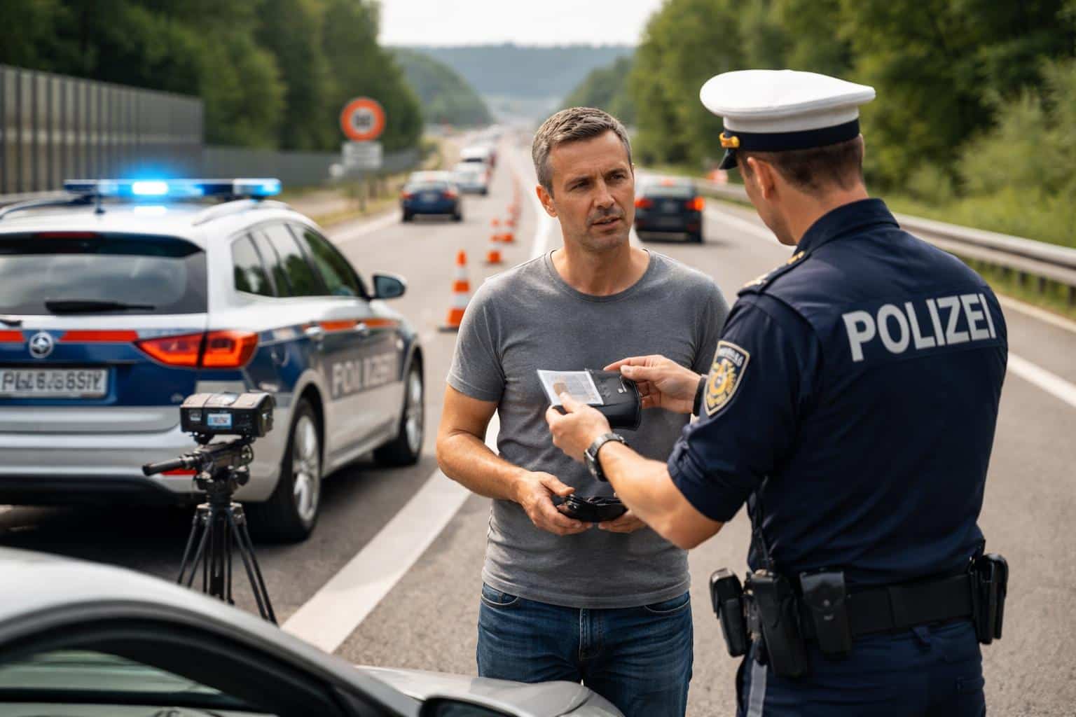 Erhebliche Geschwindigkeitsübertretung – Führerscheinabnahme