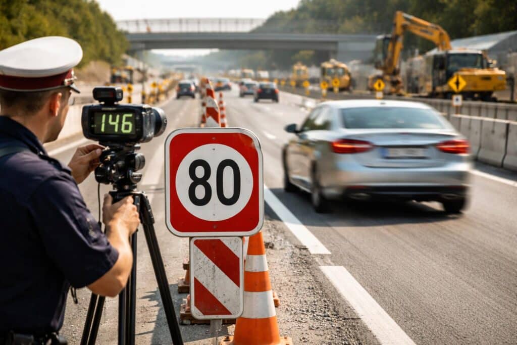 A2 bei Völkermarkt: 44-Jähriger raste mit 146 km/h durch Baustellenbereich