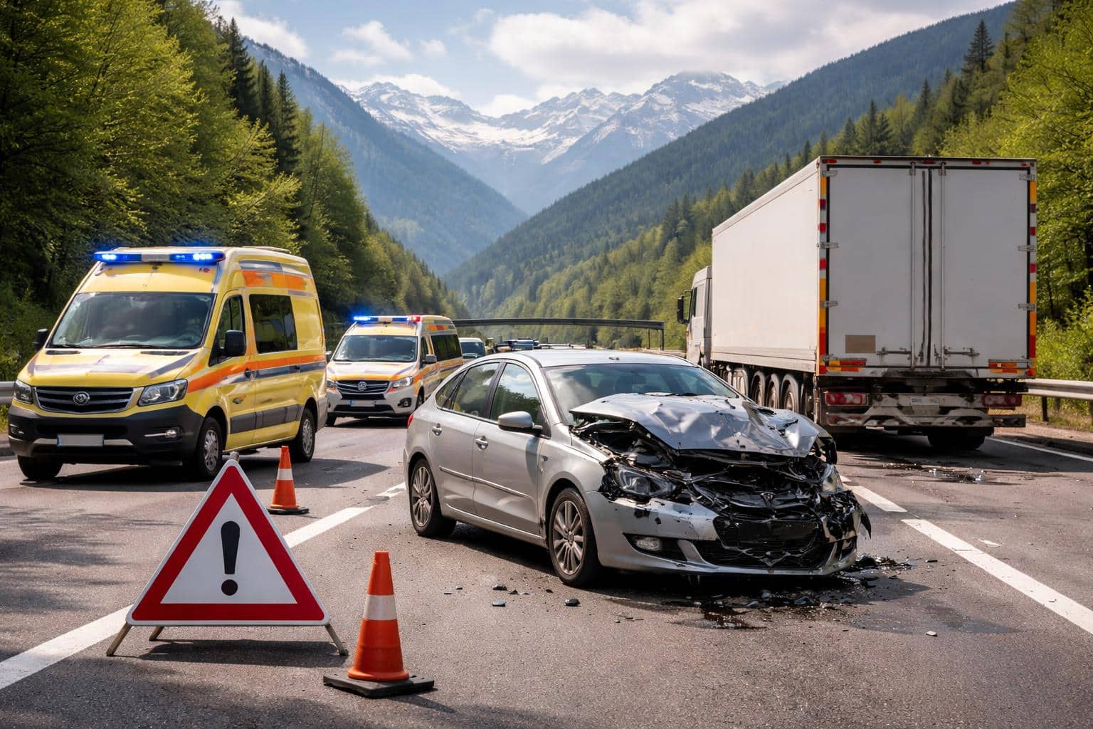 Verkehrsunfall mit Personenschaden auf der A10 Tauernautobahn
