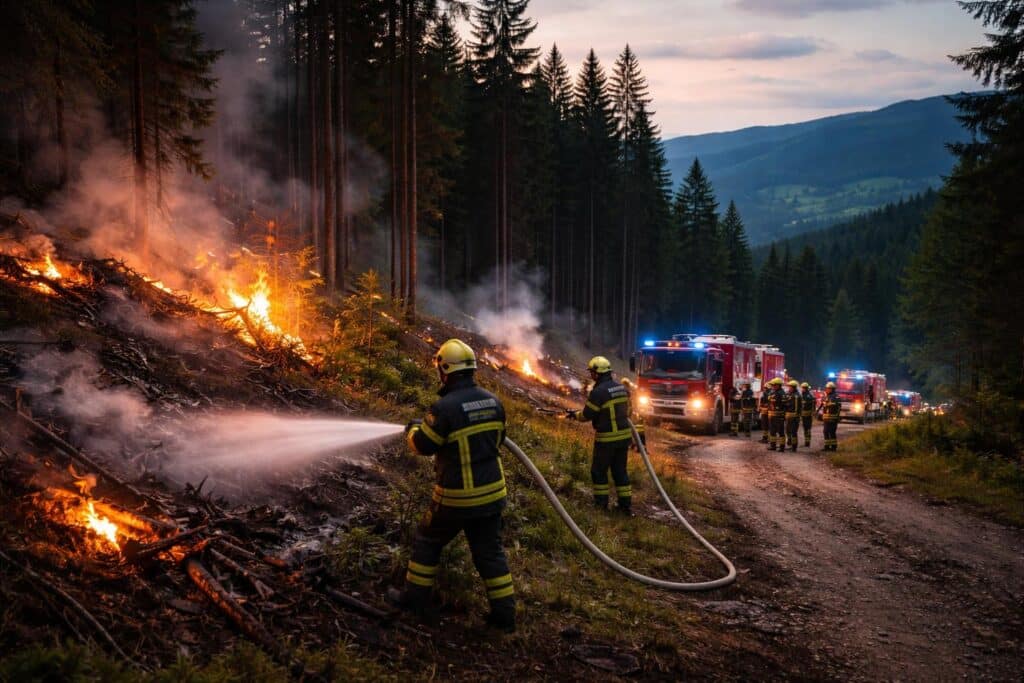 Waldbrand im Bezirk Wolfsberg