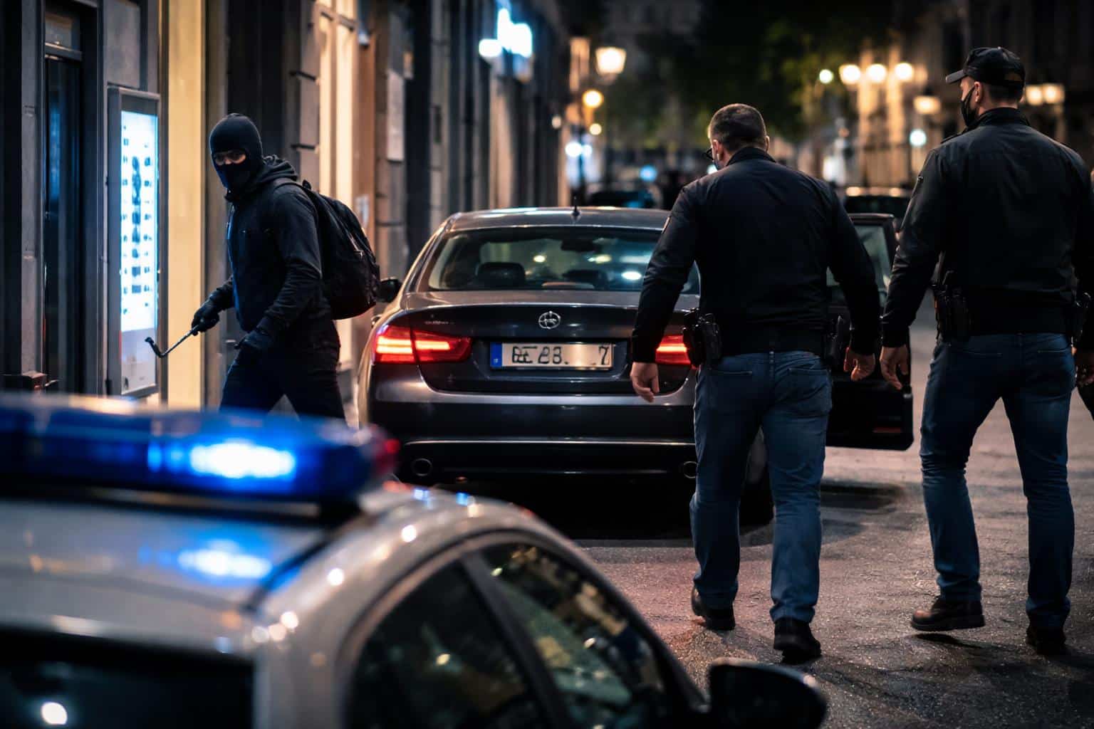 Einbrecher parkte hinter Zivilstreife