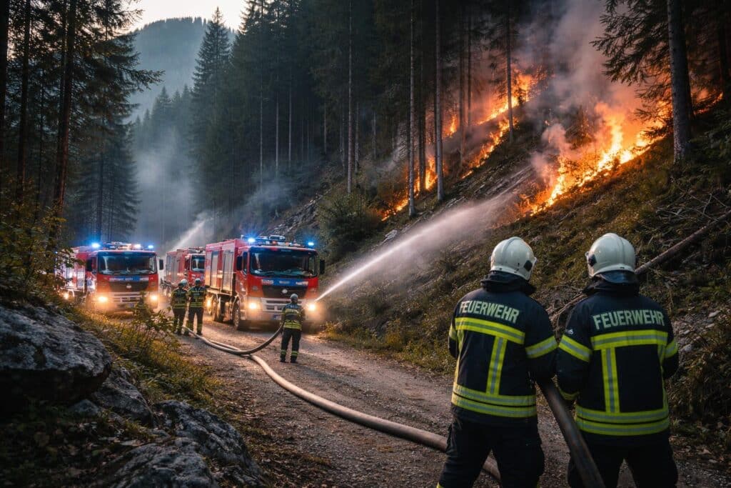 Waldbrand löste Feuerwehreinsatz aus