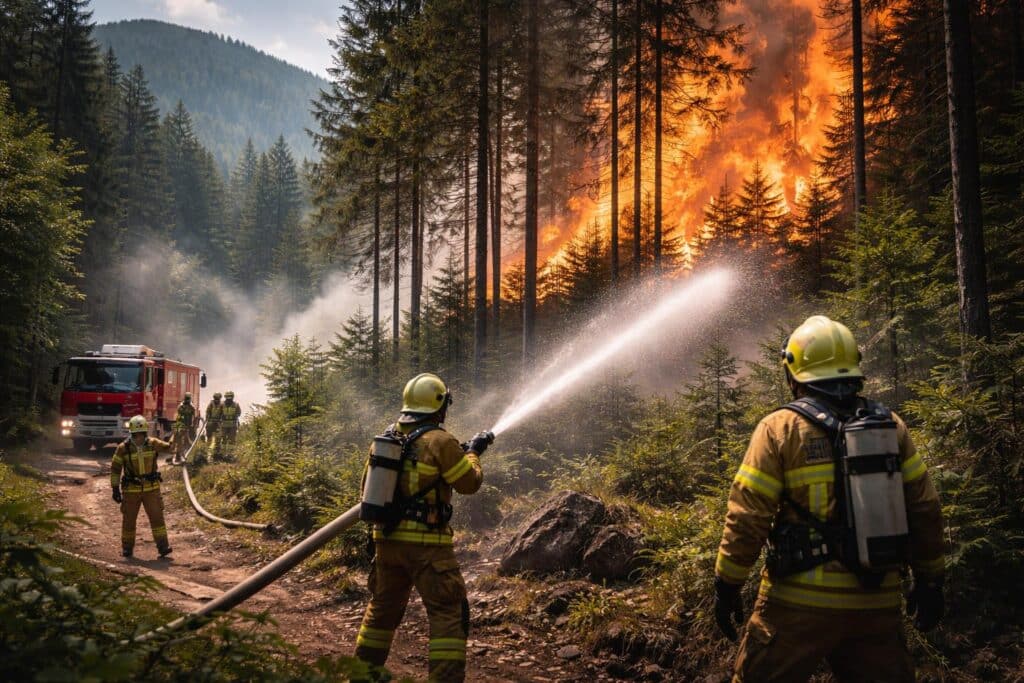 Feuerwehr im Einsatz: Waldbrand in Kärnten ausgebrochen