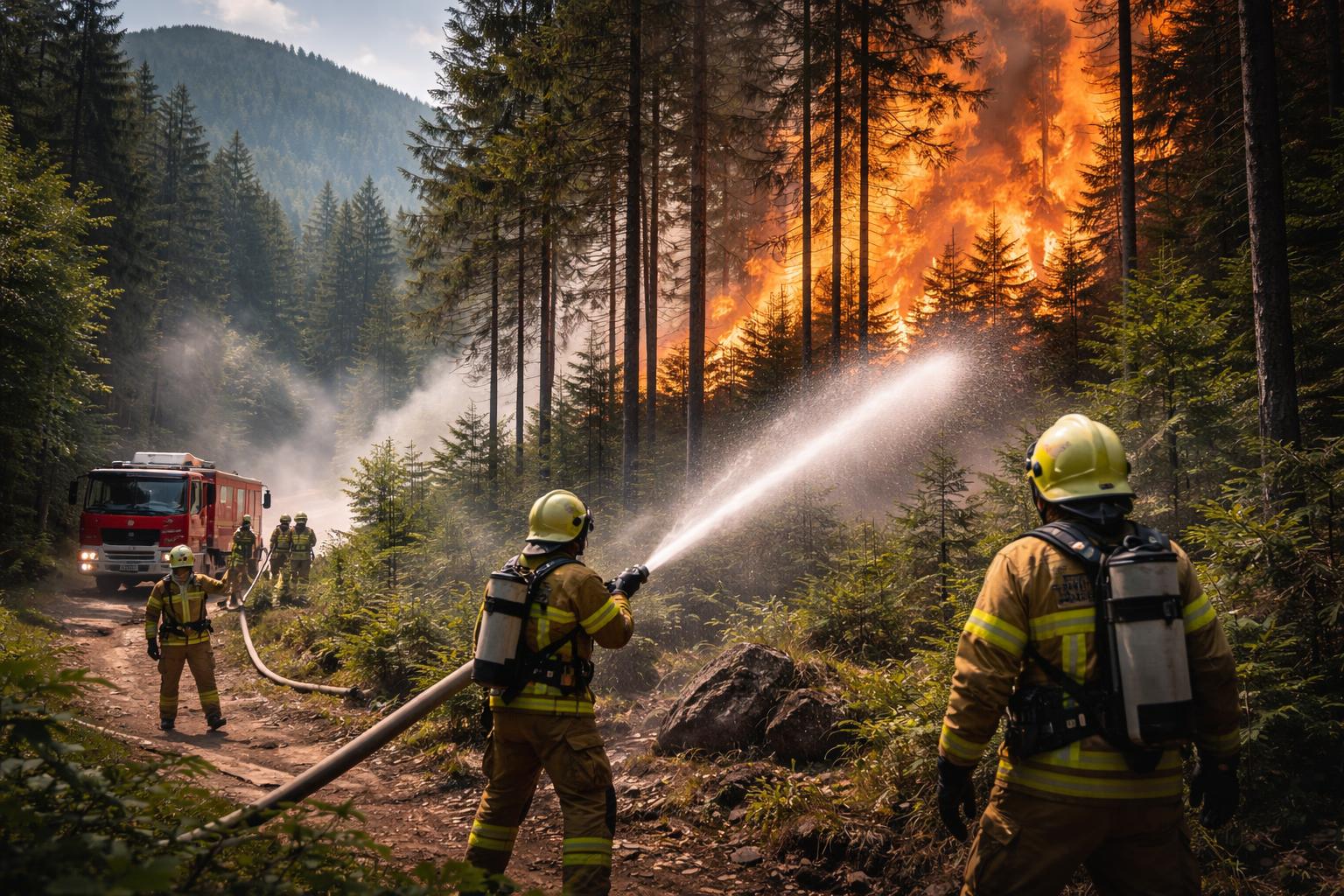Feuerwehr im Einsatz: Waldbrand in Kärnten ausgebrochen