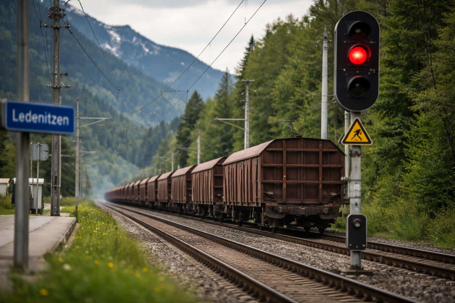 Bahnhof Ledenitzen: Zug fuhr alleine los!
