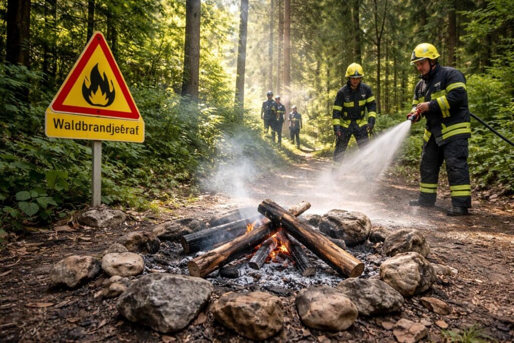 Lagerfeuer trotz Waldbrandverordnung