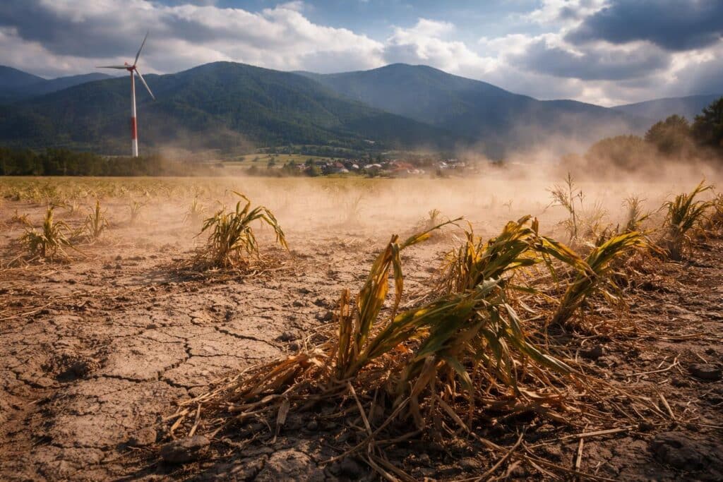 Kräftiger Wind beschleunigt Trockenheit