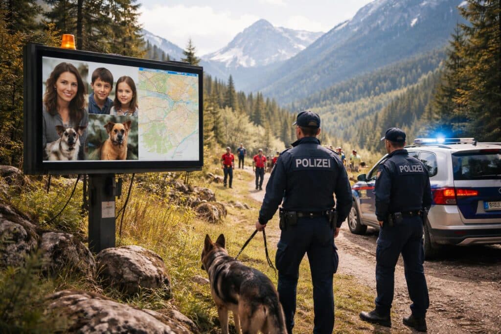 Nach vermisster Familie aus Italien wird jetzt in Österreich gesucht