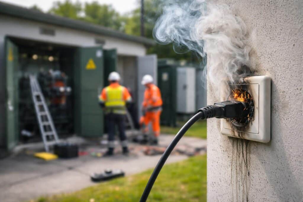 Panne in Trafostation: „Plötzlich hat es aus der Steckdose geraucht“