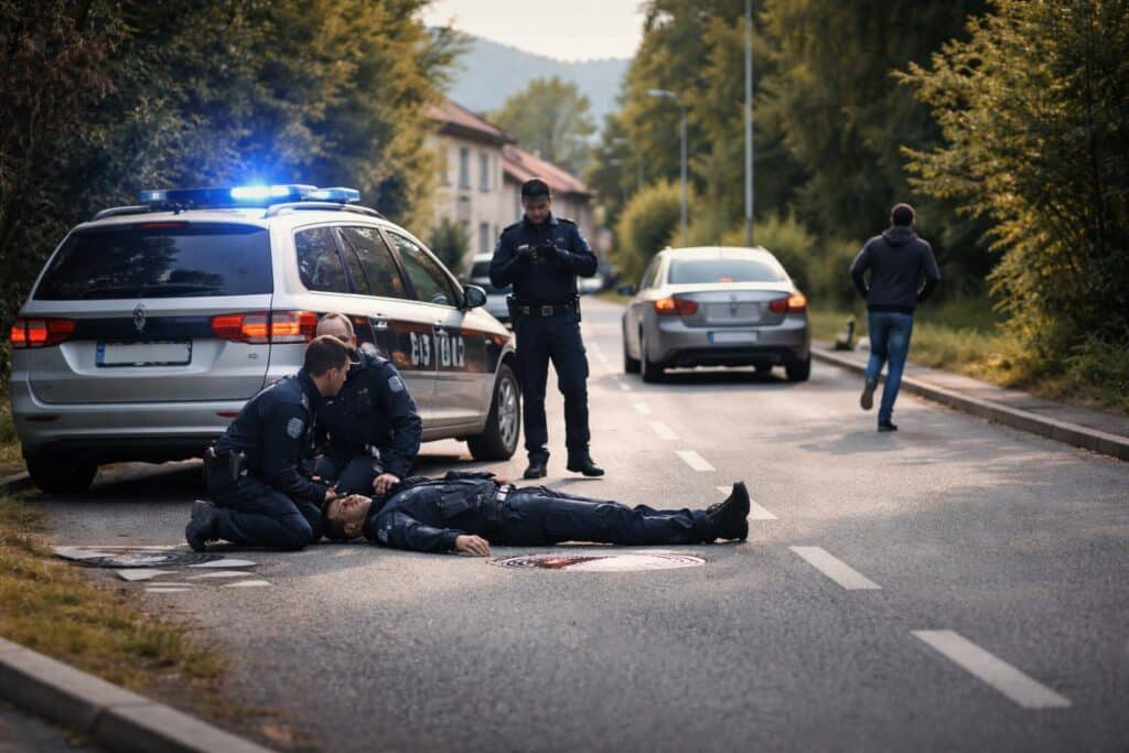 Polizist in Kärnten schwer verletzt, Unfalllenker flüchtet zu Fuß