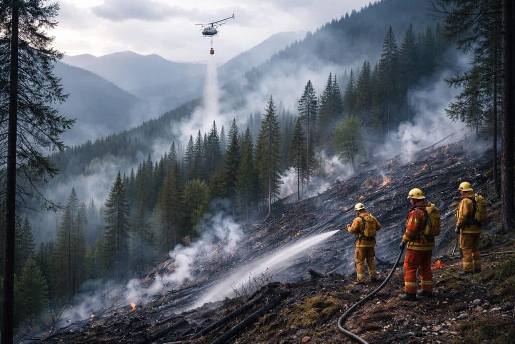 Beim größten Waldbrand Kärntens gibt es immer noch kein „Brand aus“