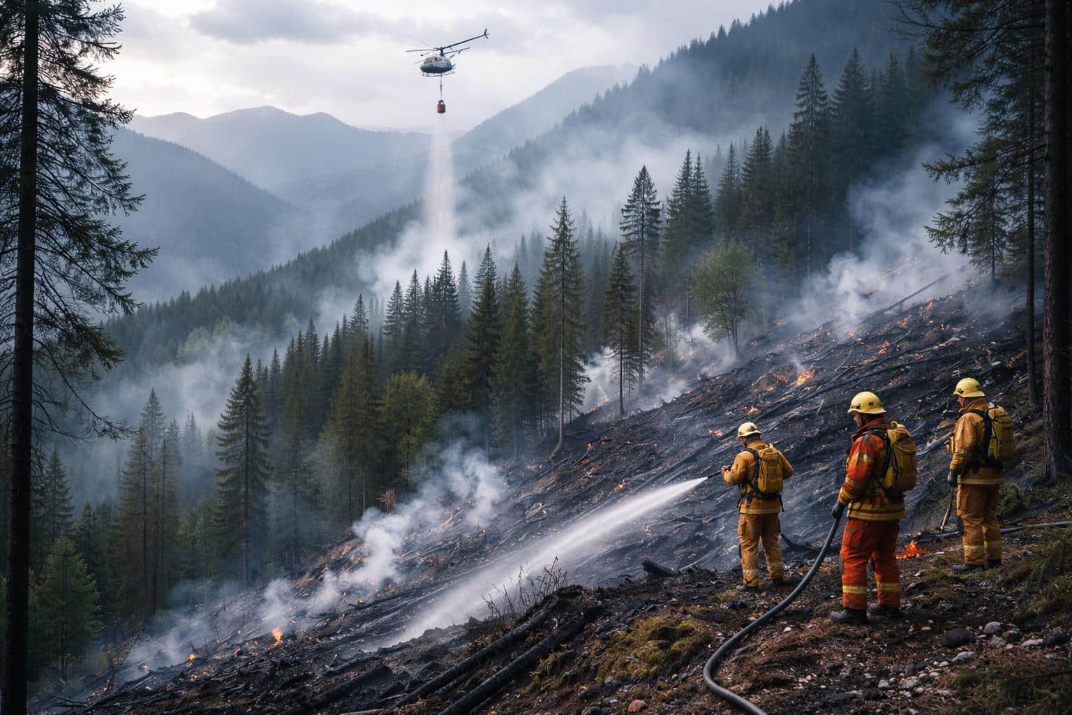 Beim größten Waldbrand Kärntens gibt es immer noch kein „Brand aus“
