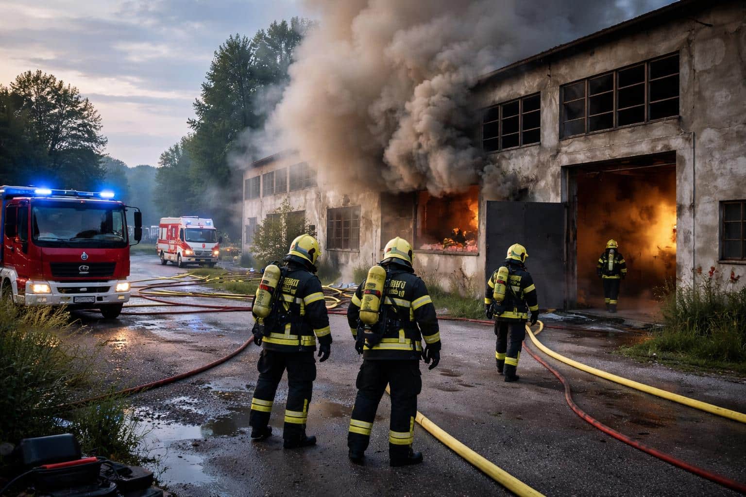 Brand in leerstehendem Gebäude