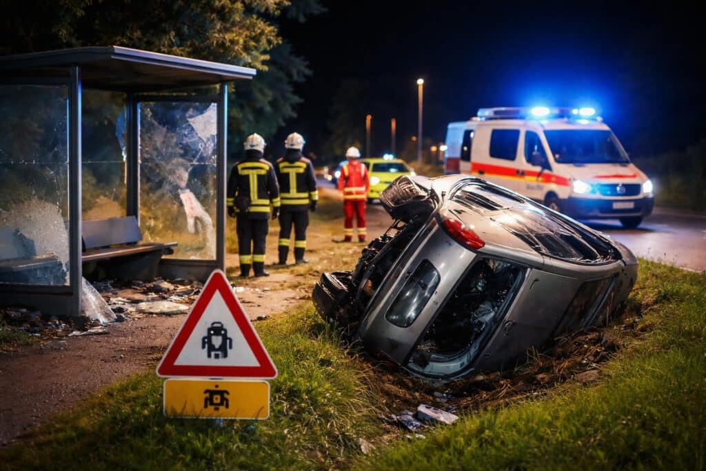 Verkehrsunfall mit Eigenverletzung, Alkoholisierung