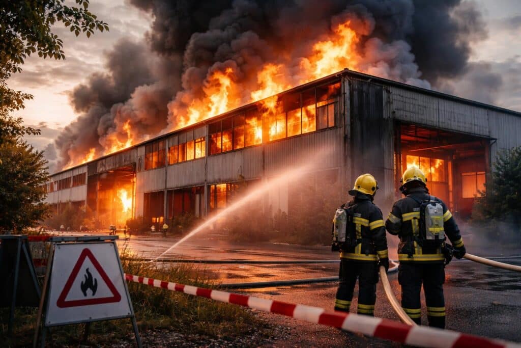 Brandstiftung? Feuer in Betriebsgebäude in St. Veit ausgebrochen