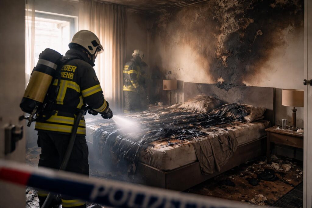 Feuer im Schlafzimmer: Kärntnerin ins Spital eingeliefert