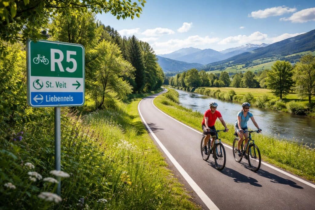 R5 Glan-Gurk-Radweg zwischen St. Veit und Liebenfels saniert