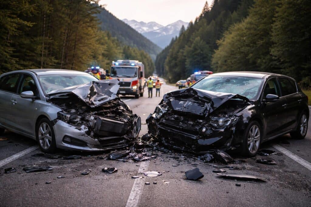 Zu schnell: Autounfall in Kärnten forderte vier Verletzte