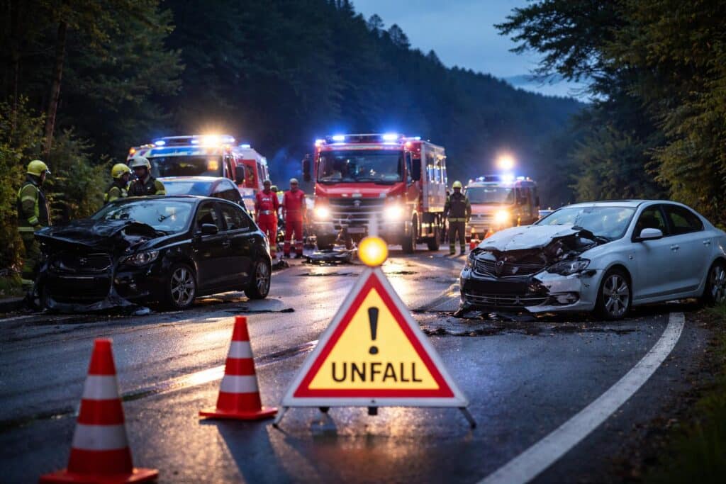 Vier Verletzte bei Verkehrsunfall