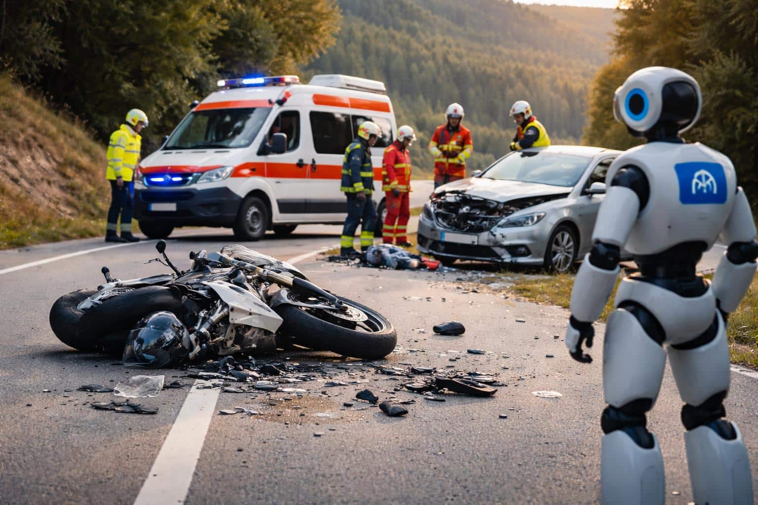 Missglückter „Wheelie“: Motorradfahrer kollidierte mit einem Auto