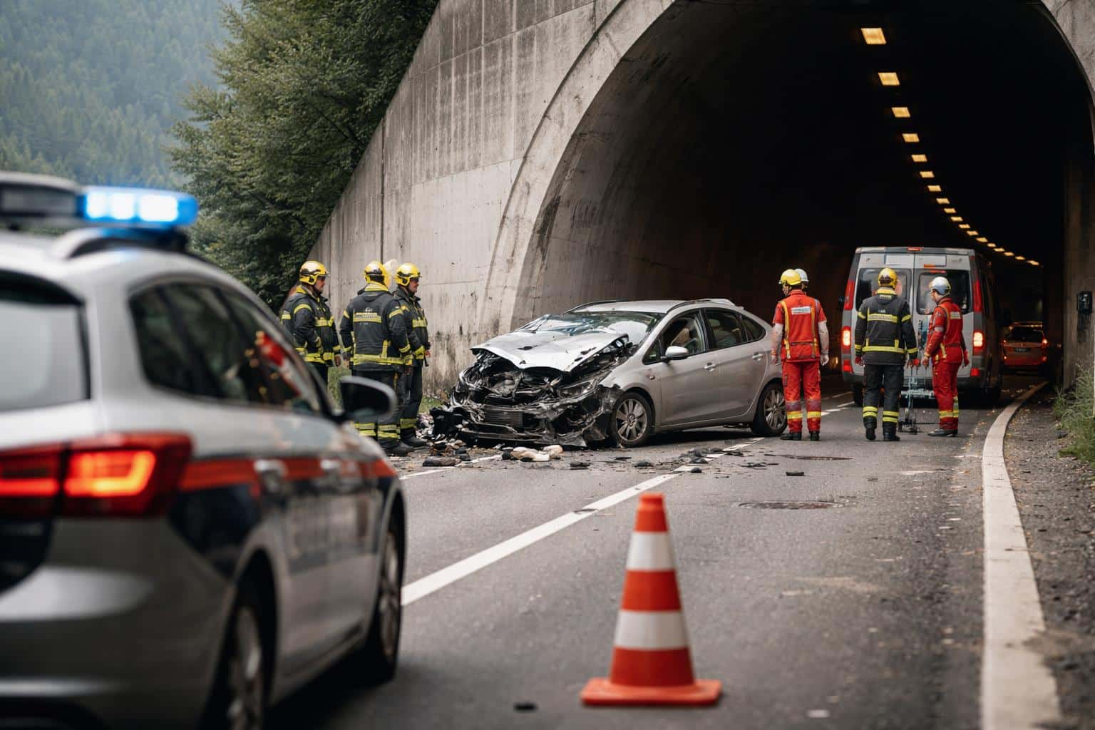 46-Jähriger prallte gegen Tunnelwand und verstarb an der Unfallstelle