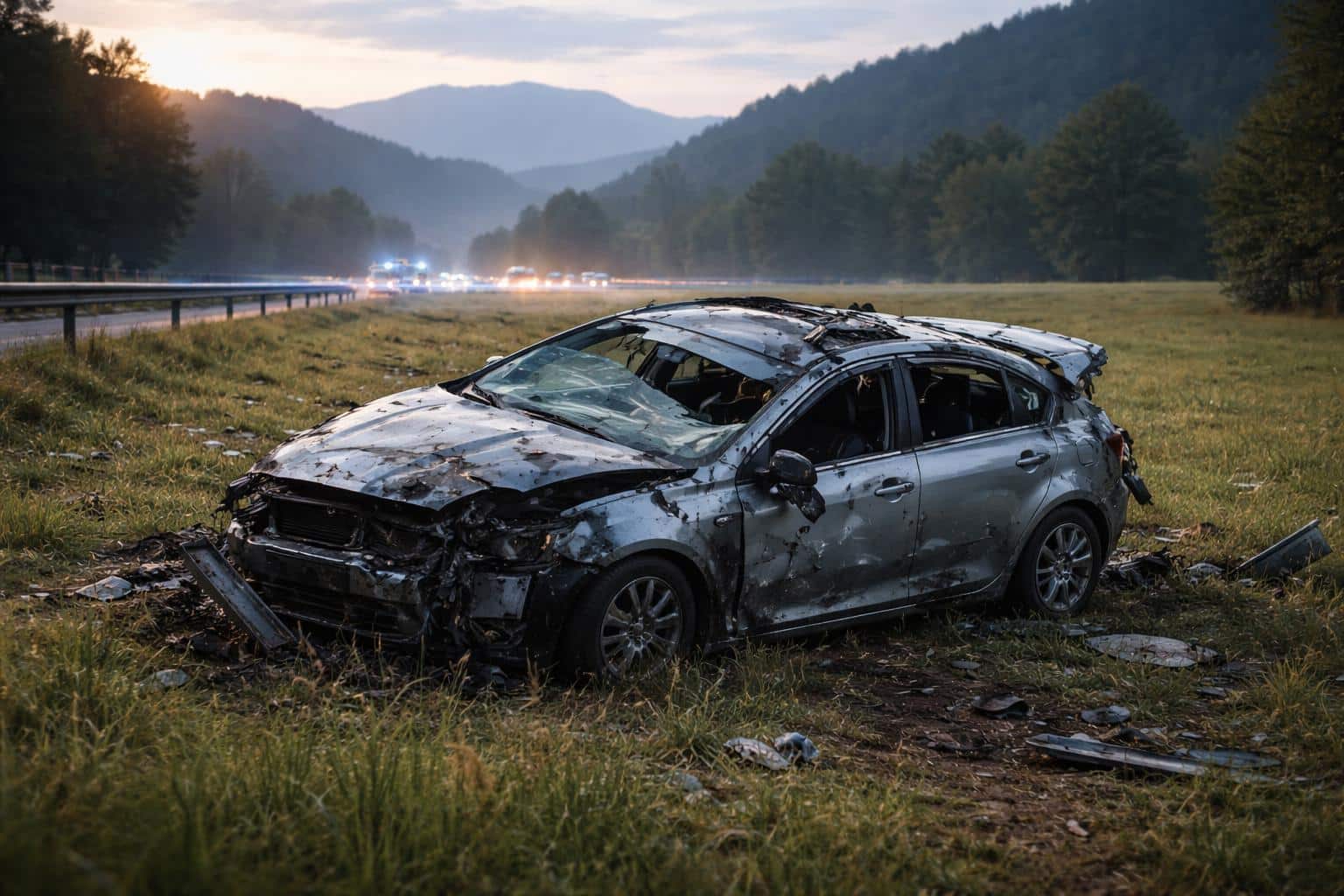 Mit dem Auto mehrmals überschlagen