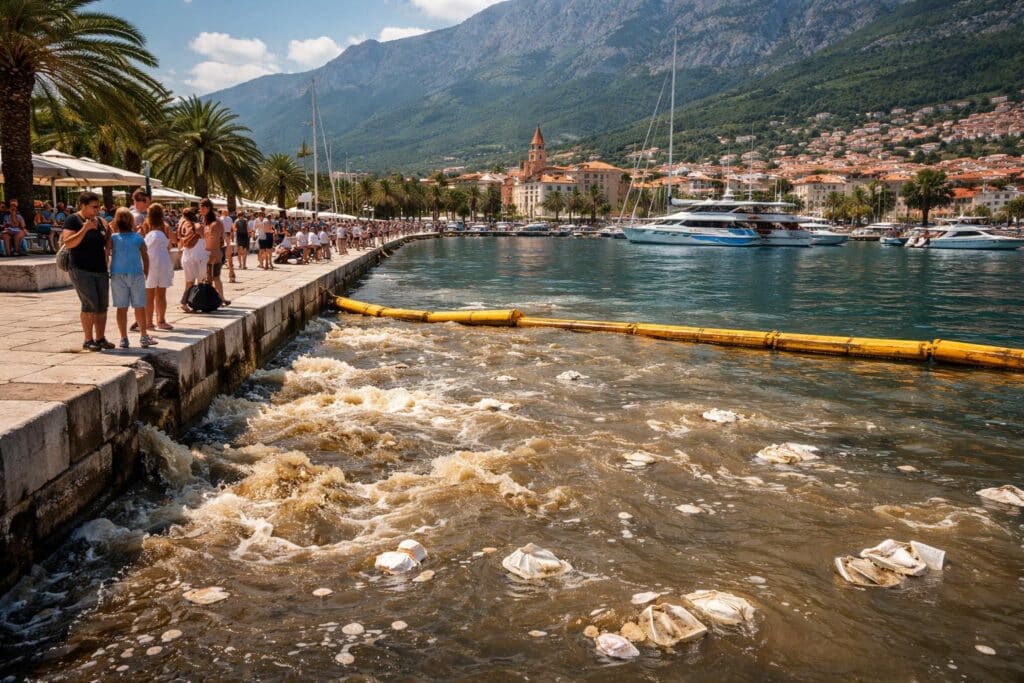 Urlaubsort in Kroatien: Seit Tagen strömen Fäkalien in den Hafen