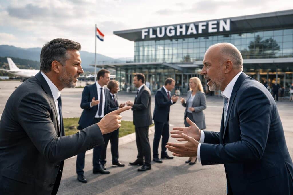 Streit um Flughafenanteile entzweit Stadt