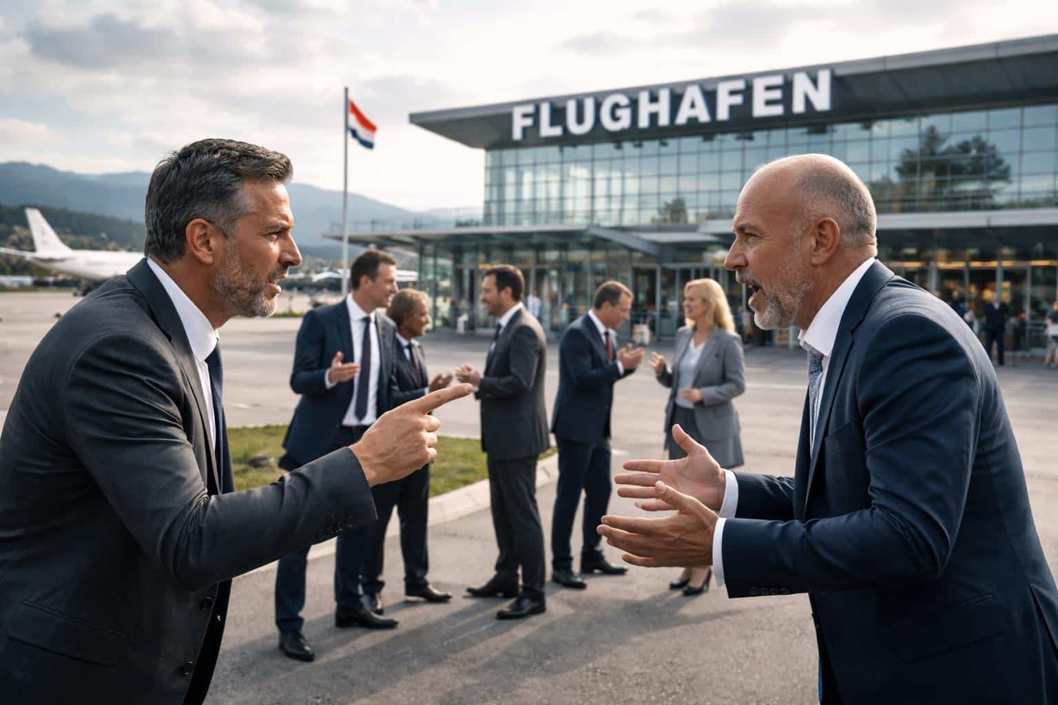 Streit um Flughafenanteile entzweit Stadt