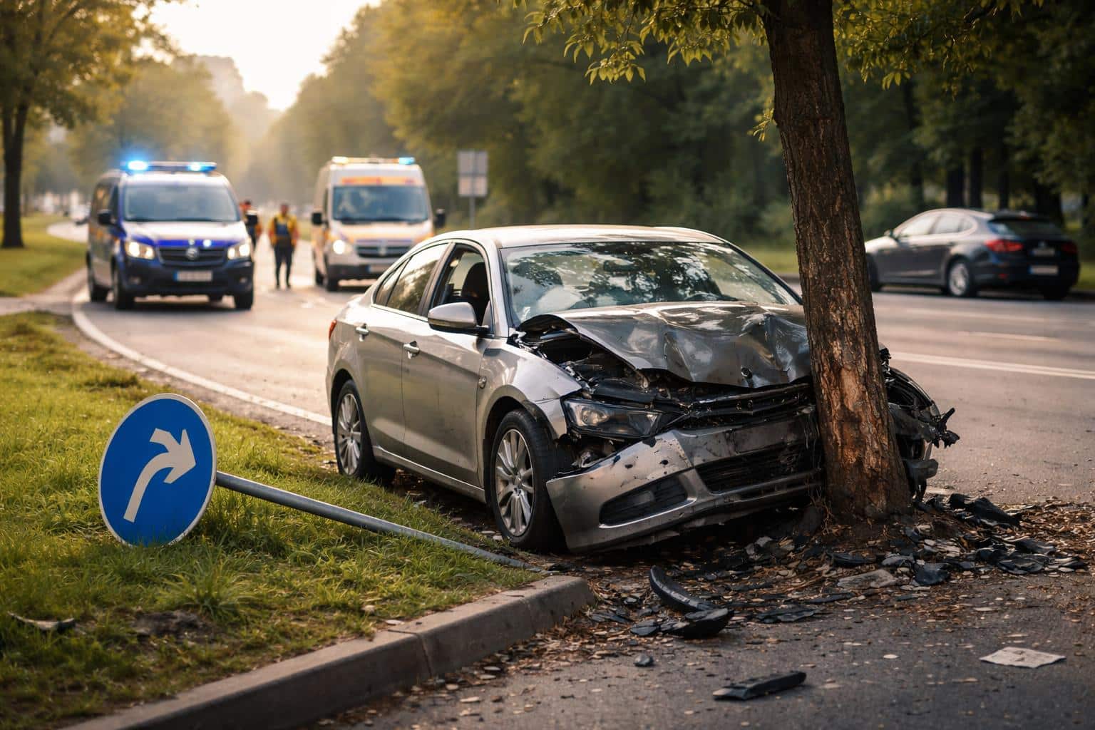 Spur der Verwüstung: Klagenfurter Alkolenker geriet auf Gegenfahrbahn