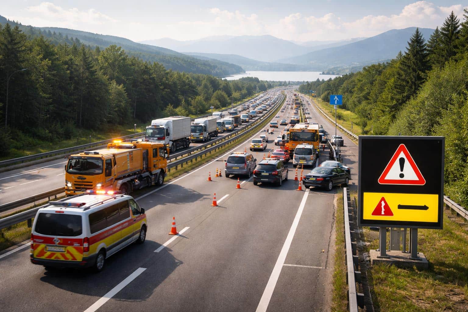 A2 Süd Autobahn, Villach Richtung Klagenfurt