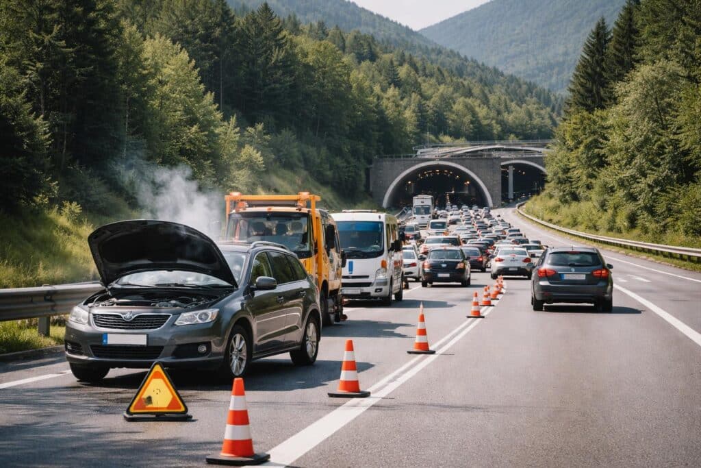 A2 Haidachtunnel, Süd Autobahn, Klagenfurt Richtung Graz