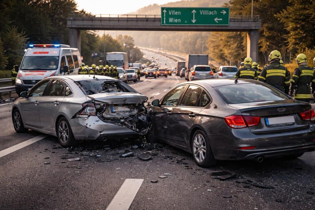 Unfall auf der Südautobahn