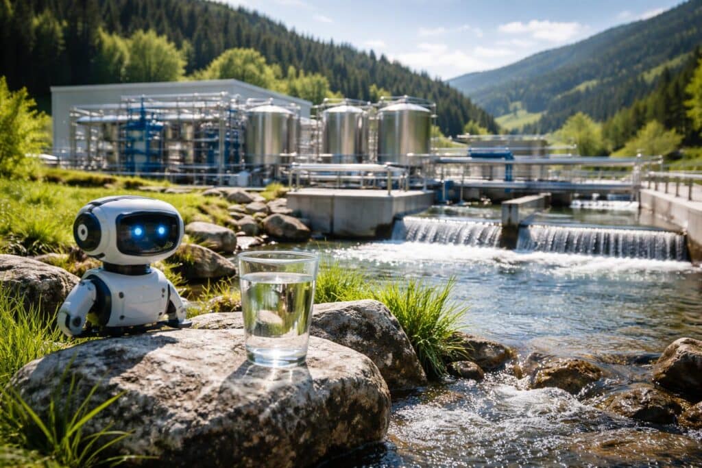 Belastetes Quellwasser wird gesäubert