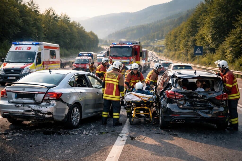 Verkehrsunfall mit Personenschaden auf der A2