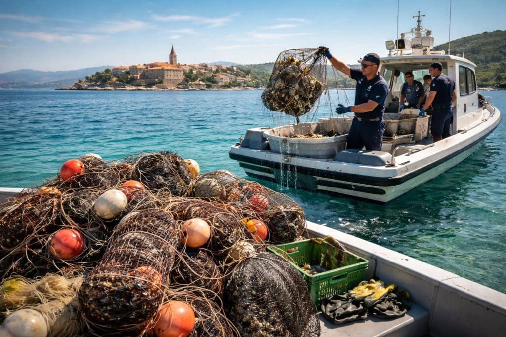 Fisch-Wilderer sind im Meer vor Urlaubsinseln in Kroatien unterwegs